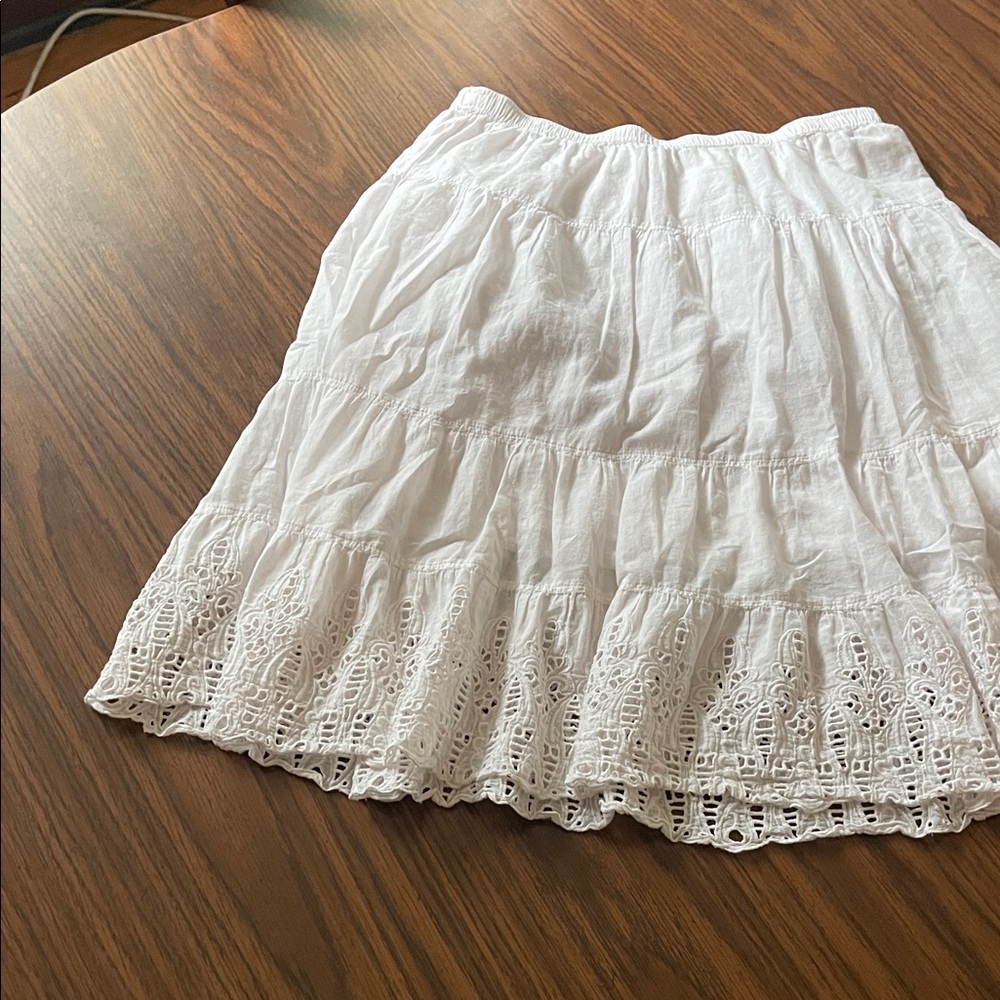 Old Navy White Lace Skater Skirt